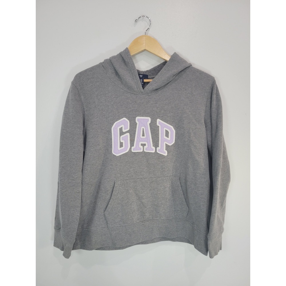 GAP Gray Hoodie with Purple Logo